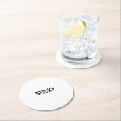 Heart Typography spooky Ronde Kartonnen Onderzetter (Insitu)