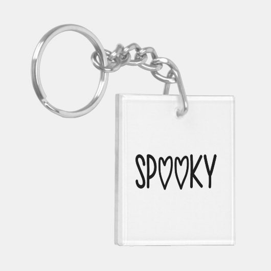 Heart Typography spooky Sleutelhanger (Voorkant Links)