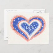 Heart U.S.A.-Briefkaart Briefkaart (Voorkant / Achterkant)
