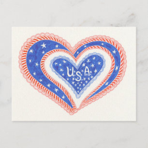 Heart U.S.A.-Briefkaart Briefkaart