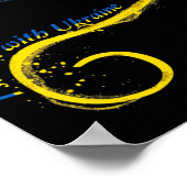 Heart Ukraine Butterfly Oekraïense vlag ik sta er Poster (Hoek)