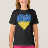 Heart Ukraine Flag, Oekraïense hartvlag T-shirt (Voorkant)