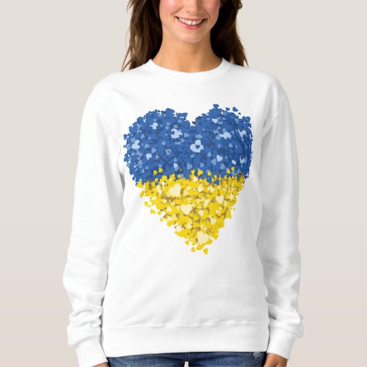 Heart Ukraine Flag, Oekraïense hartvlag Trui (Voorkant)