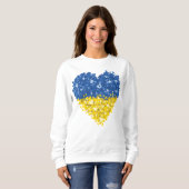 Heart Ukraine Flag, Oekraïense hartvlag Trui (Voorkant volledig)