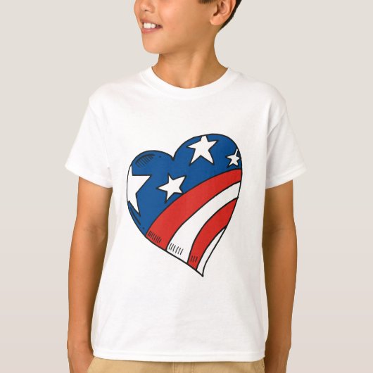 Heart USA Flag Tshirts en Gifts (Voorkant)