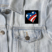 Heart USA Flag Tshirts en Gifts Vierkante Button 5,1 Cm (In situ)