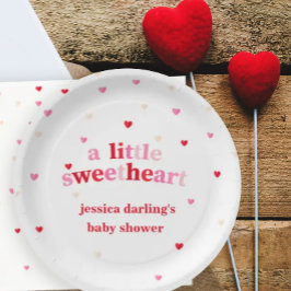 Heart Valentijn Theme Baby Girl Shower Paper Bord