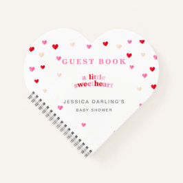 Heart Valentijn Theme Baby Girl Shower Red Pink Gu Notitieboek