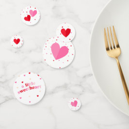 Heart Valentijn Theme Baby Girl Shower Rood Roze Confetti