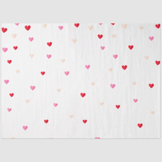 Heart Valentijn Theme Baby Girl Shower Rood Roze Tissuepapier (Voorkant)