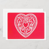 Heart Valentine Feestdagenkaart (Voorkant / Achterkant)