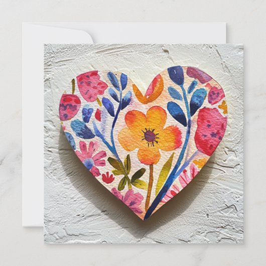 Heart Valentine's Day Card Feestdagenkaart (Voorkant)