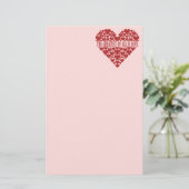 Heart van Hearts aangepast briefpapier (Staand voorkant)