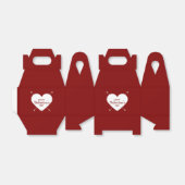 Heart van Red and White Happy Valentine's Day Bedankdoosjes (Uitgevouwen)