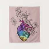 Heart Vase Wandkleed (Voorkant)