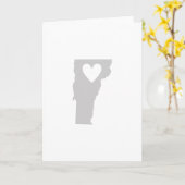 Heart Vermont Shape Gray Vermonter Love Adore Kaart (Gele Bloem)