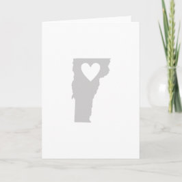 Heart Vermont Shape Gray Vermonter Love Adore Kaart