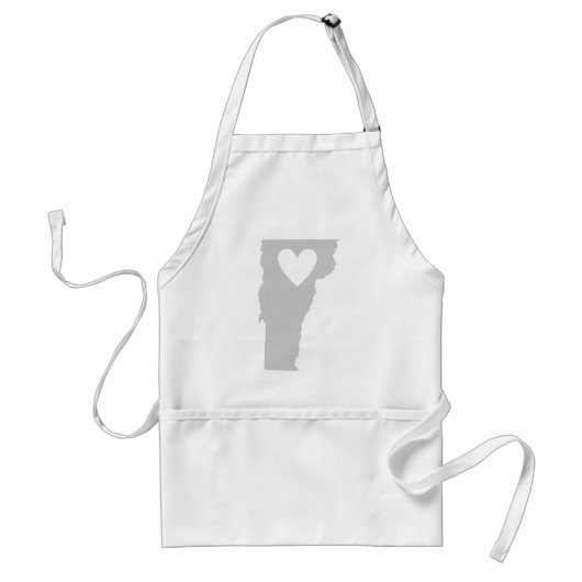 Heart Vermont state silhouette Standaard Schort (Voorkant)