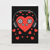 Heart Video Game Valentines Day Gamer Boys Men Gir Kaart (Voorkant)