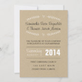 Heart Vines bruiloft uitnodiging (Voorkant)