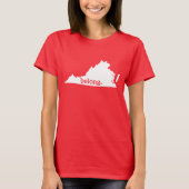 Heart Virginia, Belong State Map T-shirt (Voorkant)