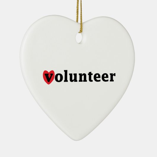 Heart Volunteer Keramisch Ornament (Rechts)