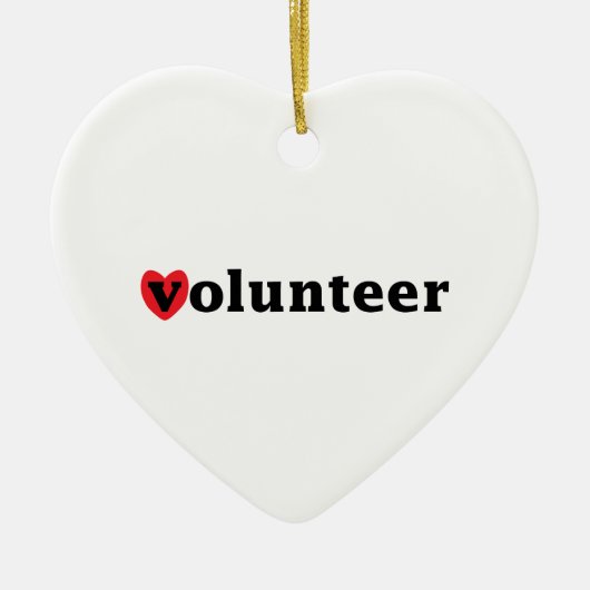 Heart Volunteer Keramisch Ornament (Voorkant)
