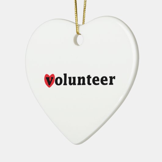 Heart Volunteer Keramisch Ornament (Links)