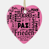 Heart vorm PEACE is kerstversiering Keramisch Ornament (Rechts)