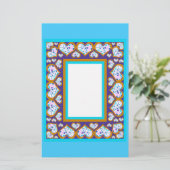 Heart-vormdiamanten goudwatergrenskantoorbenodigdh briefpapier (Staand voorkant)