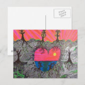 Heart vormen briefkaart (Voorkant / Achterkant)