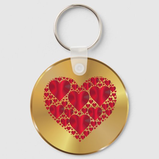 Heart-vormig ontwerp sleutelhanger (Voorkant)
