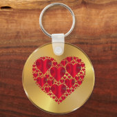 Heart-vormig ontwerp sleutelhanger (Voorkant)