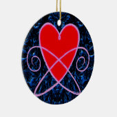 Heart Vortex Keramisch Ornament (Rechts)