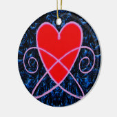 Heart Vortex Keramisch Ornament (Links)