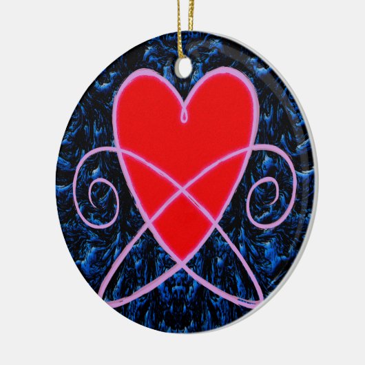 Heart Vortex Keramisch Ornament (Links)