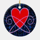 Heart Vortex Keramisch Ornament (Achterkant)