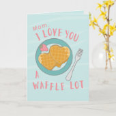 Heart Waffles Mam's verjaardagsontwerp Kaart (Gele Bloem)