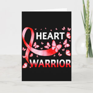 Heart Warrior Butterfly Hartziekte Bewustzijn  Kaart
