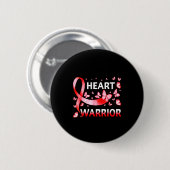 Heart Warrior Butterfly Hartziektebewustzijn Ronde Button 5,7 Cm (Voorkant /achterkant)