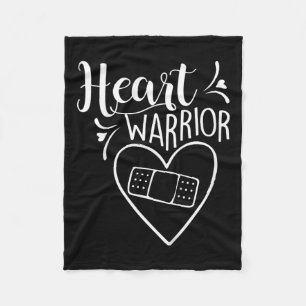 Heart Warrior Chd Awareness Cadeau Congenital Hea Fleece Deken