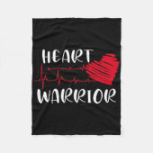 Heart Warrior Chd Awareness Present Congenital Hea Fleece Deken (Voorkant)
