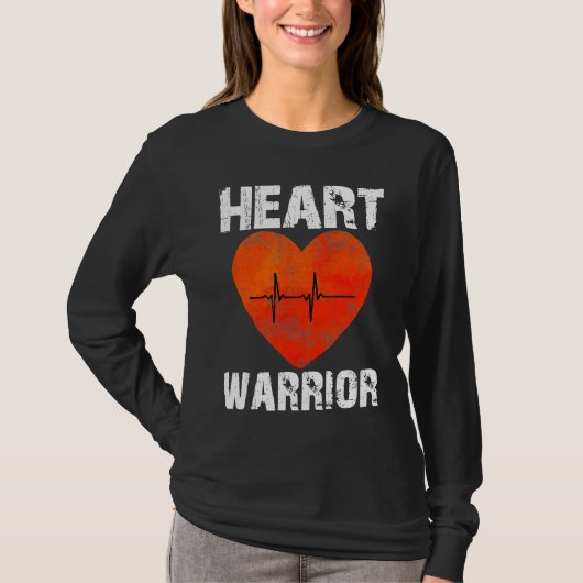 Heart Warrior CHD Awareness Present Congenital Hea T-shirt (Voorkant)