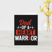 Heart Warrior Dad Chd Congenital Heart Defect Awar Kaart (Gele Bloem)