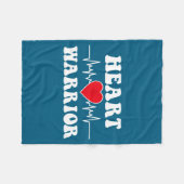 Heart Warrior Heart Disease Awareness Month Red He Fleece Deken (Voorkant (Horizontaal))
