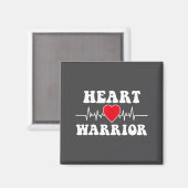 Heart Warrior Heart Disease Awareness Month Red He Magneet (Voorkant / Achterkant)