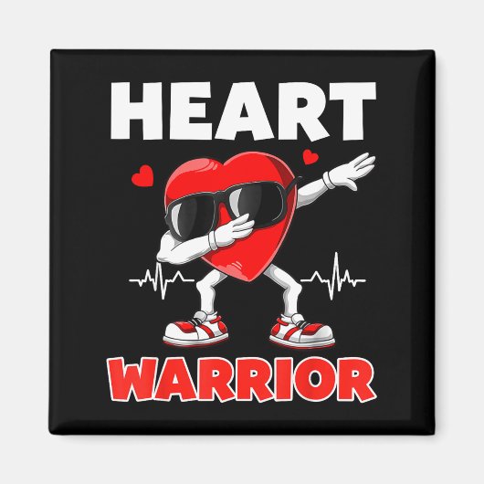 Heart Warrior Heart Disease Awareness Month Red He Magneet (Voorkant)