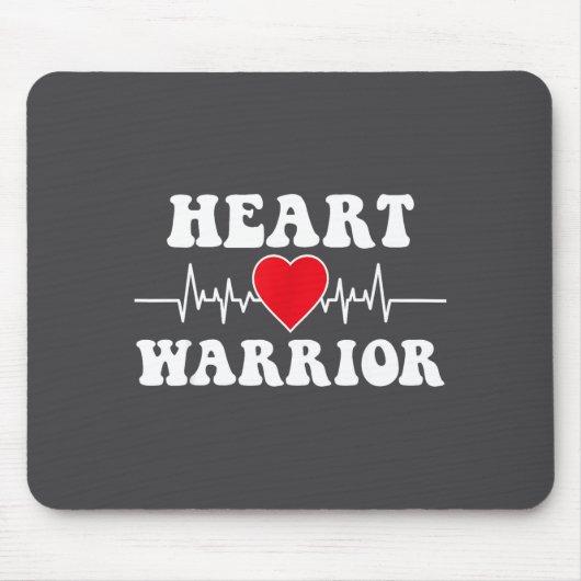 Heart Warrior Heart Disease Awareness Month Red He Muismat (Voorkant)