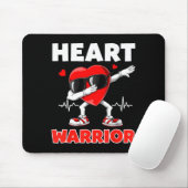 Heart Warrior Heart Disease Awareness Month Red He Muismat (Met muis)