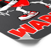 Heart Warrior Heart Disease Awareness Month Red He Poster (Hoek)